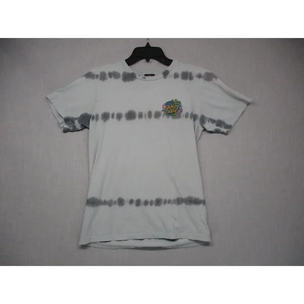 Santa Cruz Multicolor Retro Skate Graphic Tie Dye T Shirt Junior Size - Picture 2 of 9